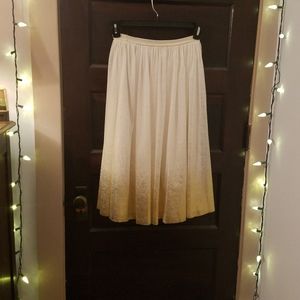 White and Gold Sparkle Skirt